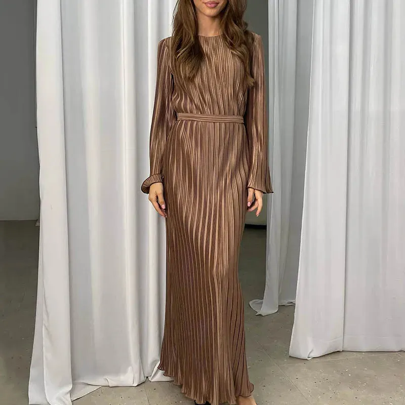 DressBetty - 2024 Sexy Spring O-neck Party Maxi Flare Femme Bodycon Dress