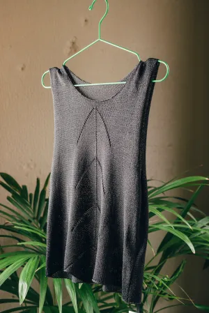 Earlymade Fish Bone See Through Knit Top - Black - LAST PIECE