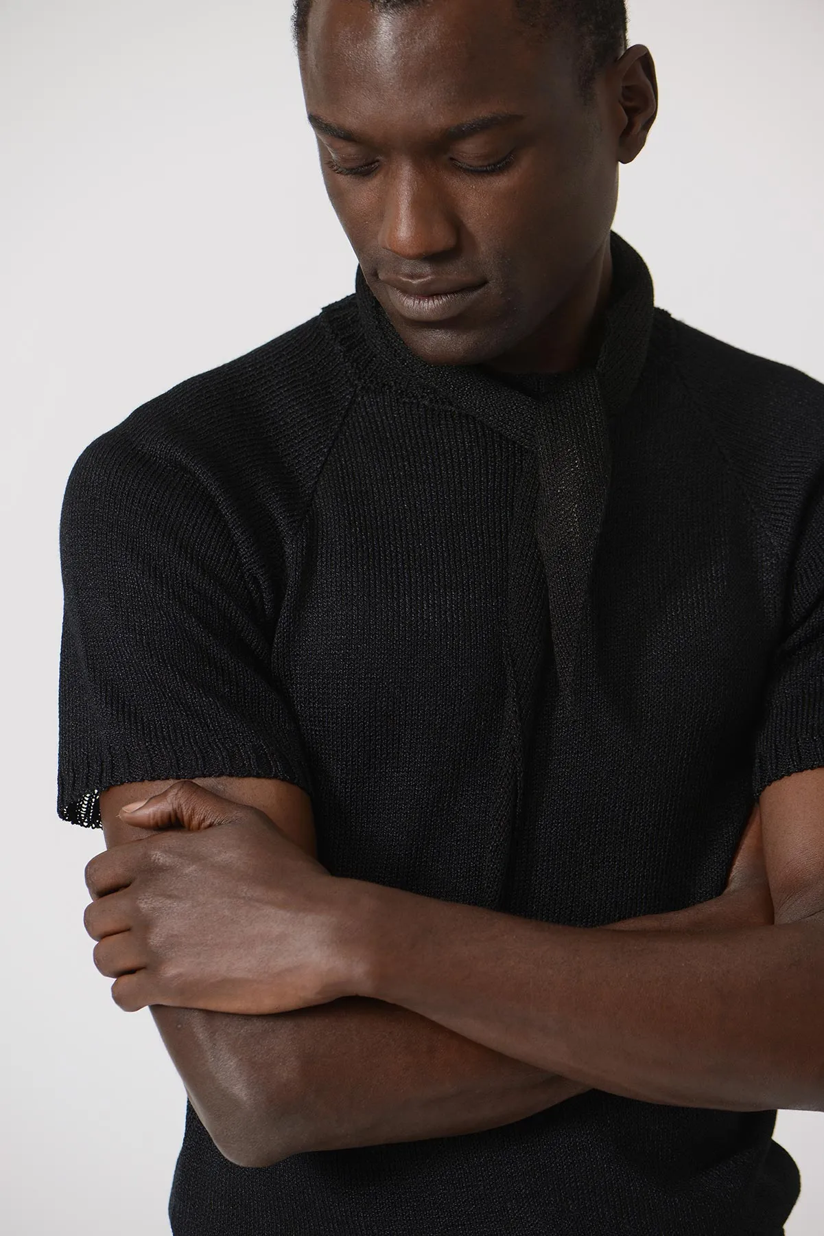 Earlymade Raglan Knit Shirt - Black