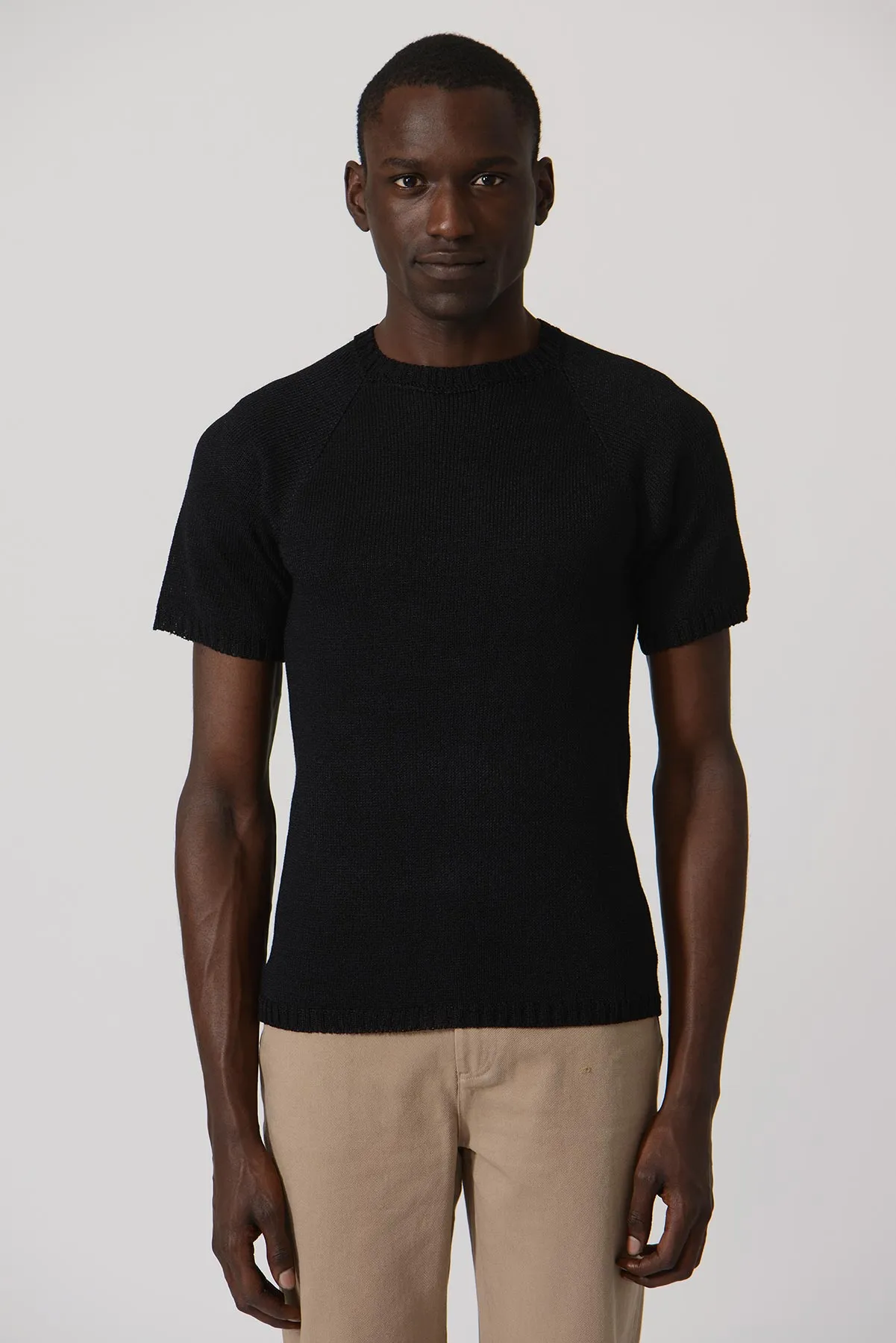 Earlymade Raglan Knit Shirt - Black