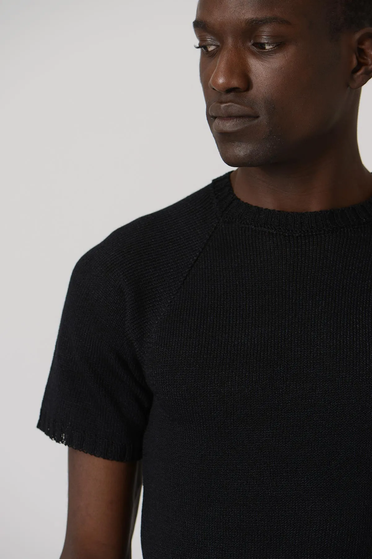Earlymade Raglan Knit Shirt - Black