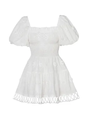 Eleonora Mini Dress in White