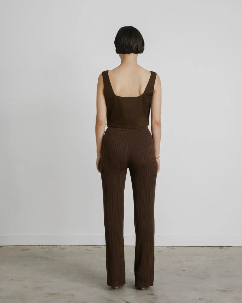Enzo Knit Pants in Cocoa