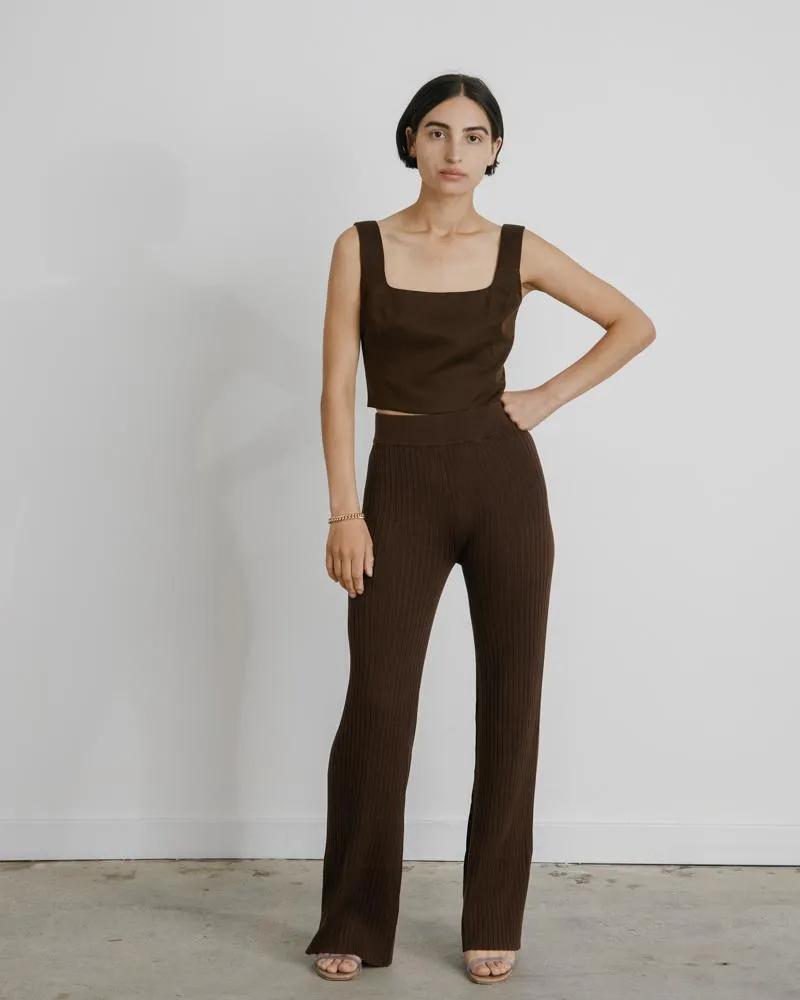Enzo Knit Pants in Cocoa