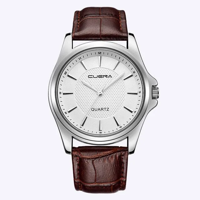 Fashion Men's Leather Military Casual Analog Quartz Wrist Watch Business Watches Business Men Watches Relogio Masculino Saat