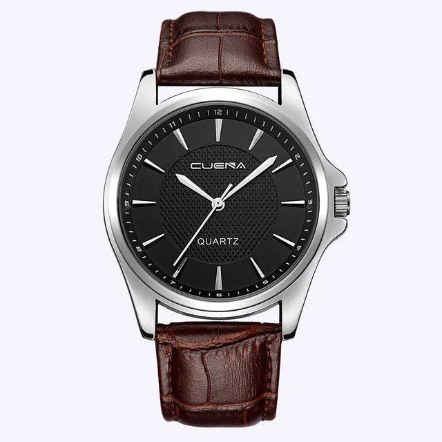 Fashion Men's Leather Military Casual Analog Quartz Wrist Watch Business Watches Business Men Watches Relogio Masculino Saat
