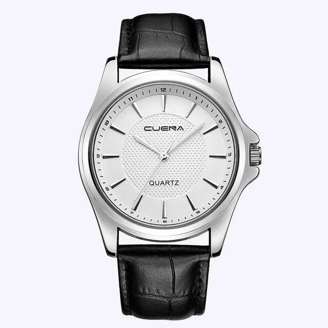 Fashion Men's Leather Military Casual Analog Quartz Wrist Watch Business Watches Business Men Watches Relogio Masculino Saat