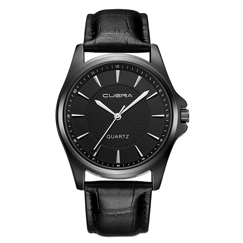 Fashion Men's Leather Military Casual Analog Quartz Wrist Watch Business Watches Business Men Watches Relogio Masculino Saat