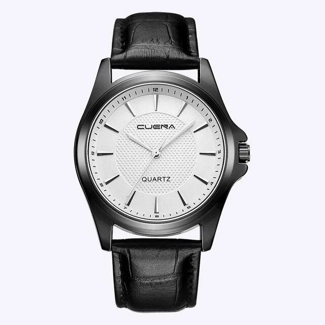 Fashion Men's Leather Military Casual Analog Quartz Wrist Watch Business Watches Business Men Watches Relogio Masculino Saat