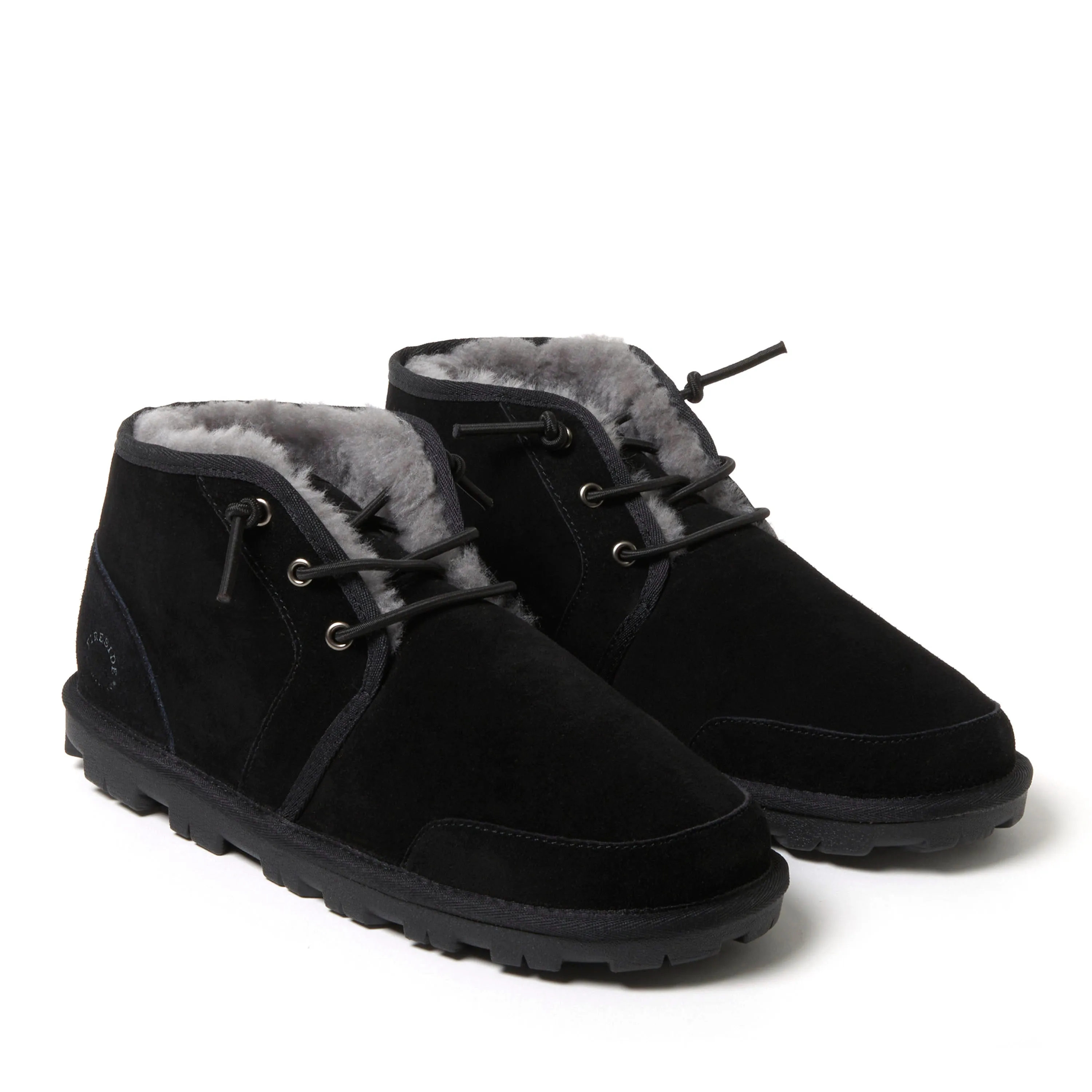 Fireside by Dearfoams Men's Shepparton Lace Up Shearling Bootie