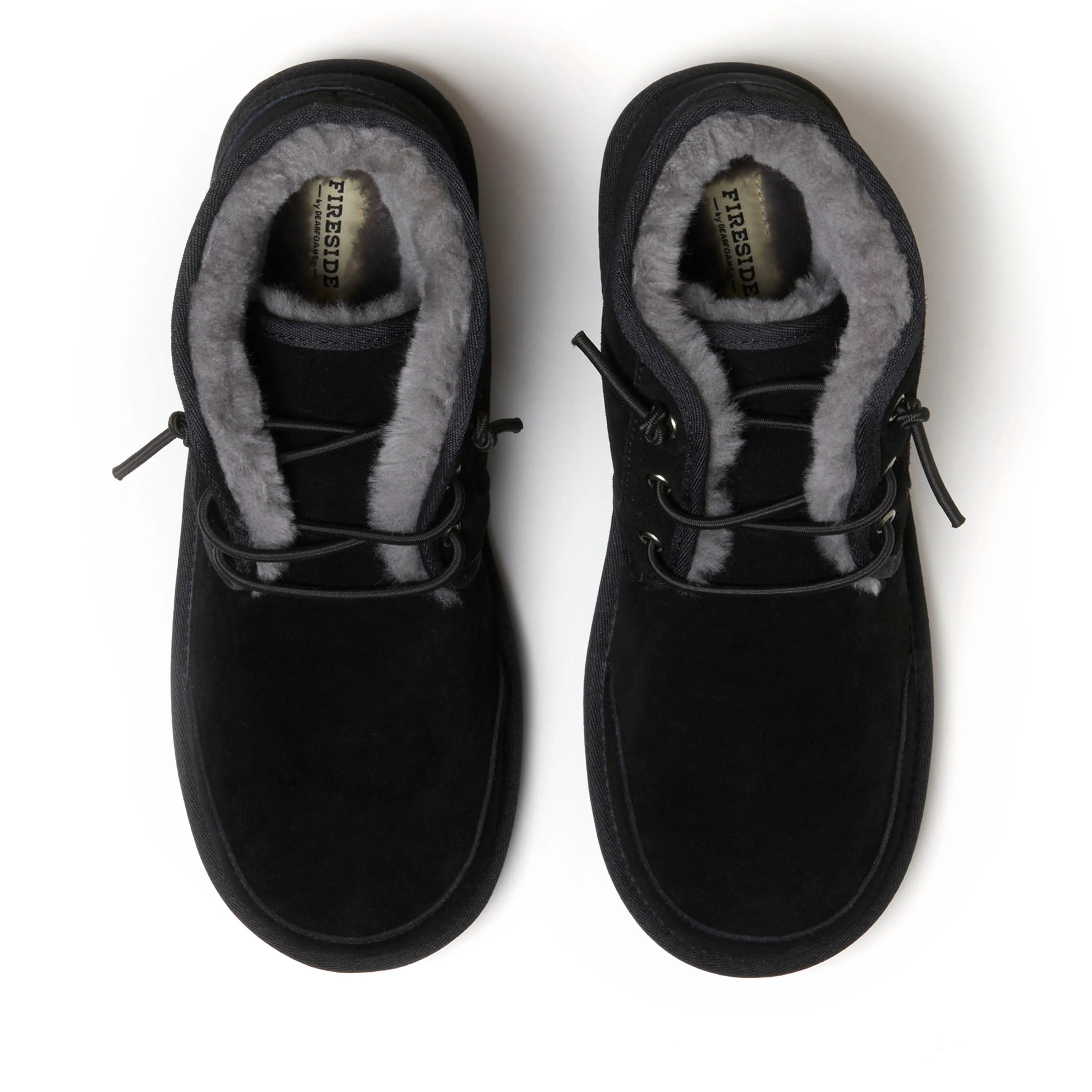 Fireside by Dearfoams Men's Shepparton Lace Up Shearling Bootie