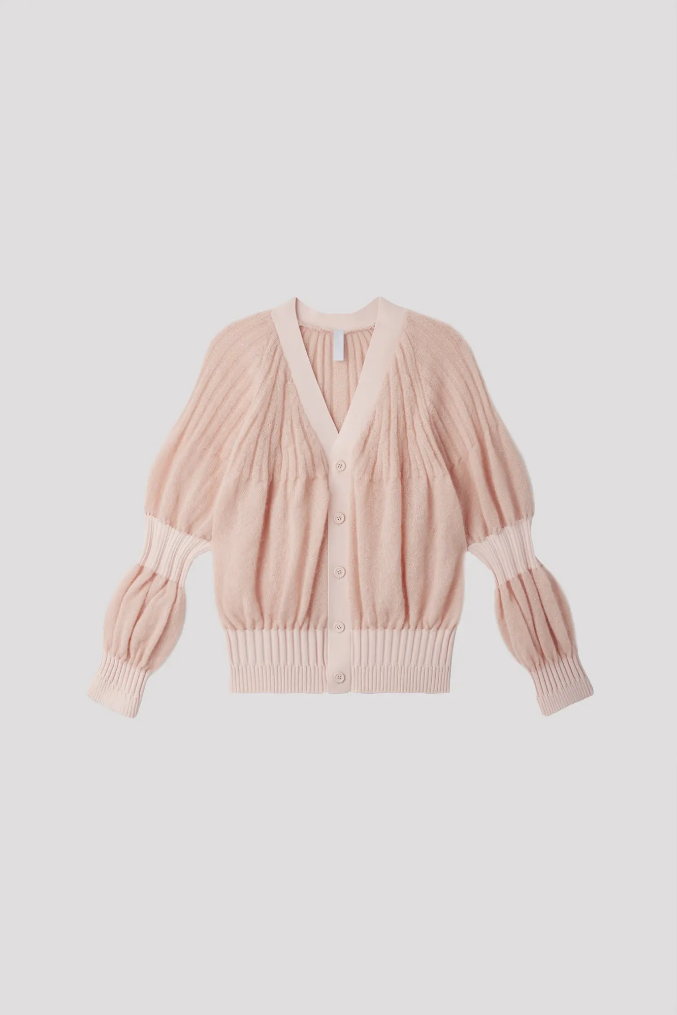FLUTED MOHAIR CARDIGAN