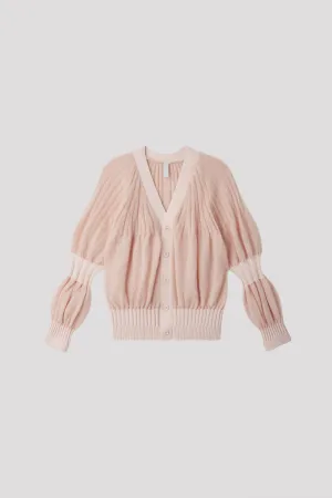 FLUTED MOHAIR CARDIGAN