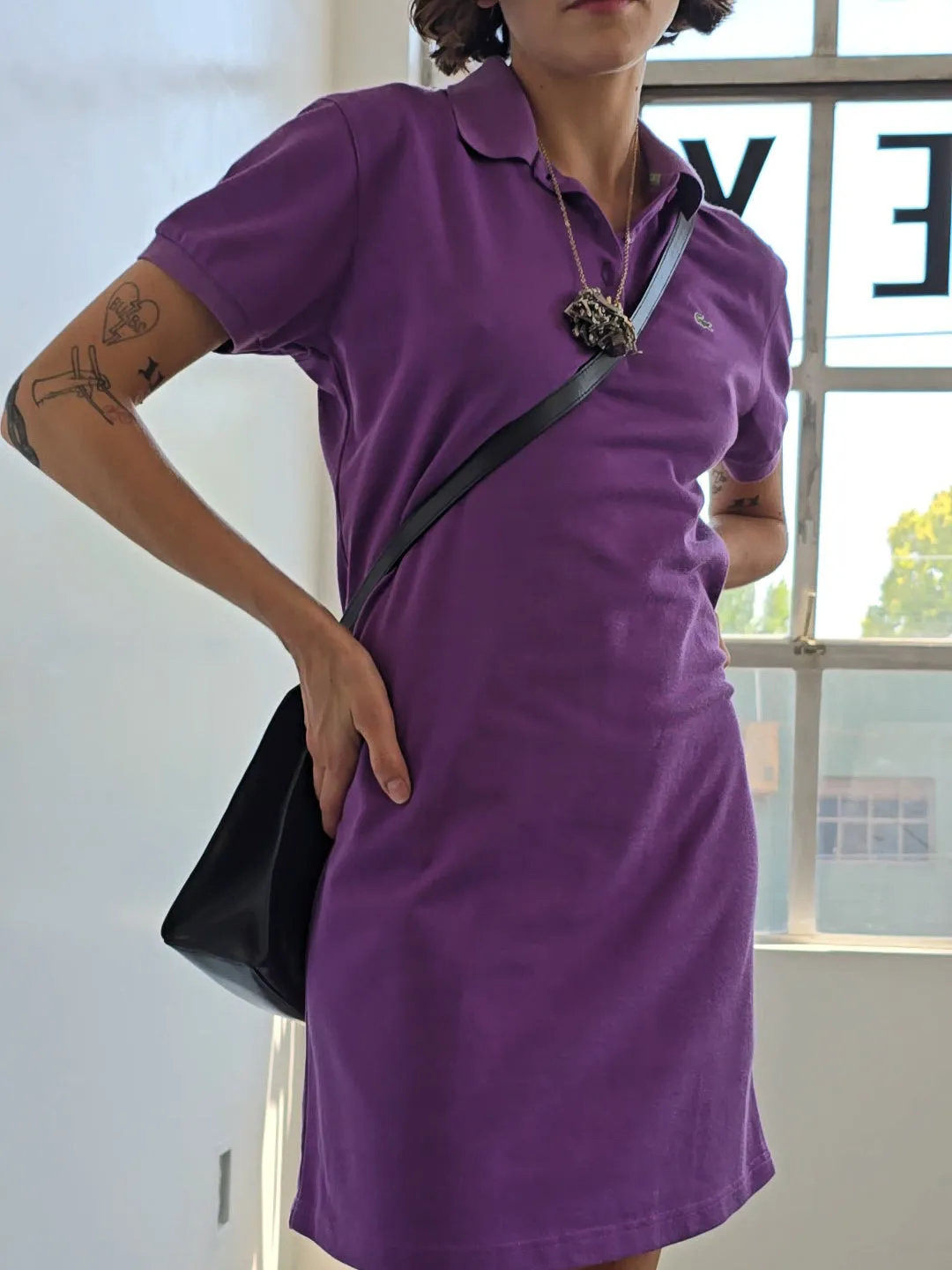 Grape Lacoste Polo Dress (M)