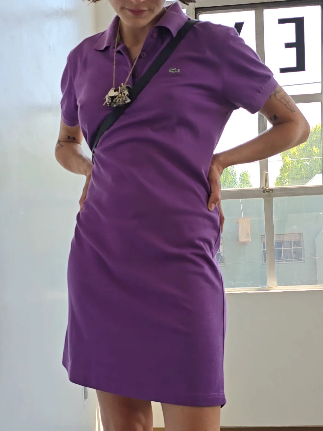 Grape Lacoste Polo Dress (M)