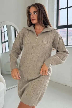 Hampton Cable Knit Jumper Dress