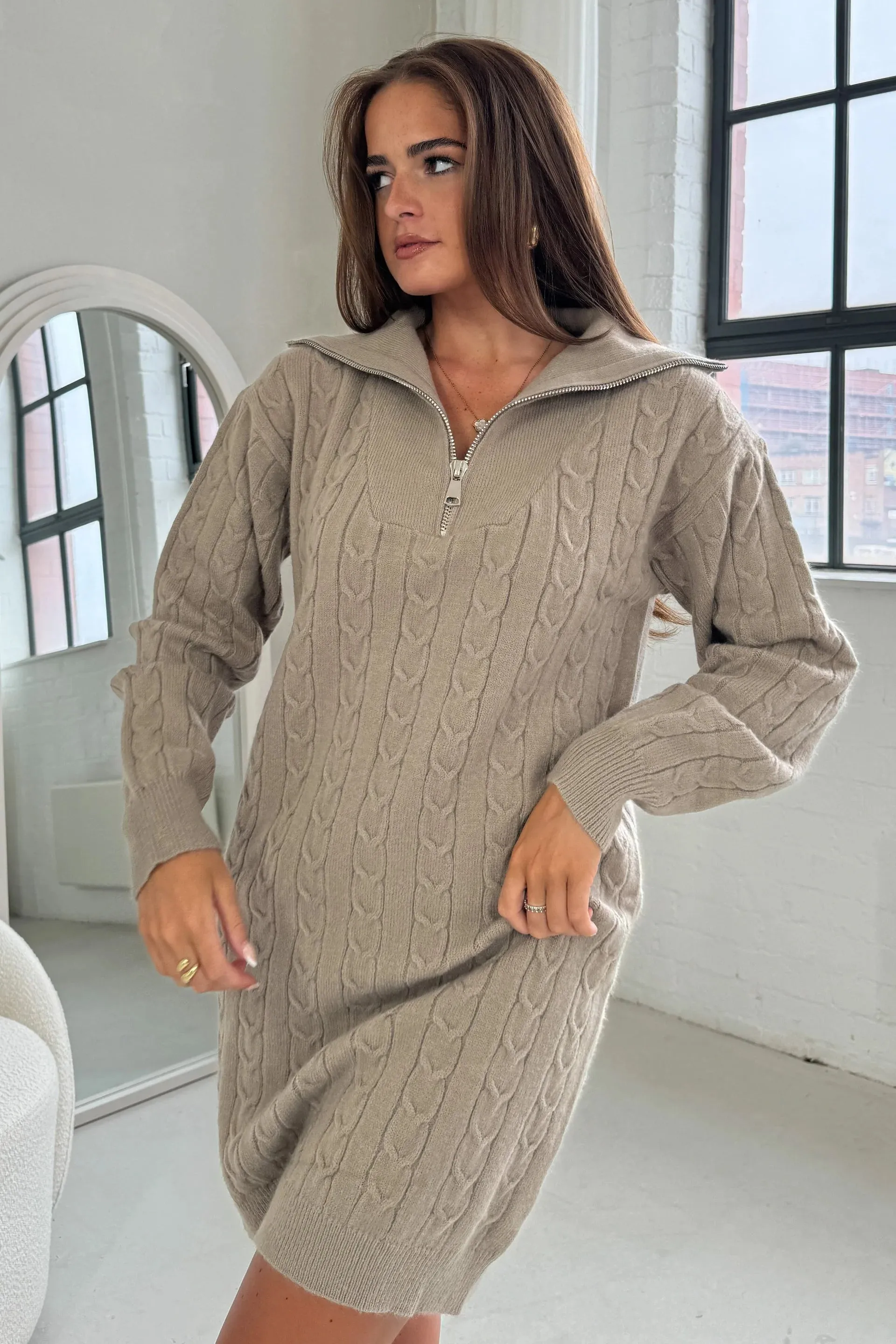 Hampton Cable Knit Jumper Dress
