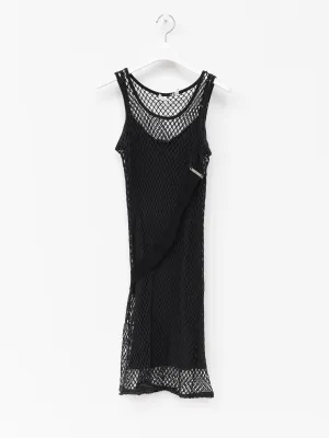 Helmut Lang SS98 Fishnet & Slip Dress