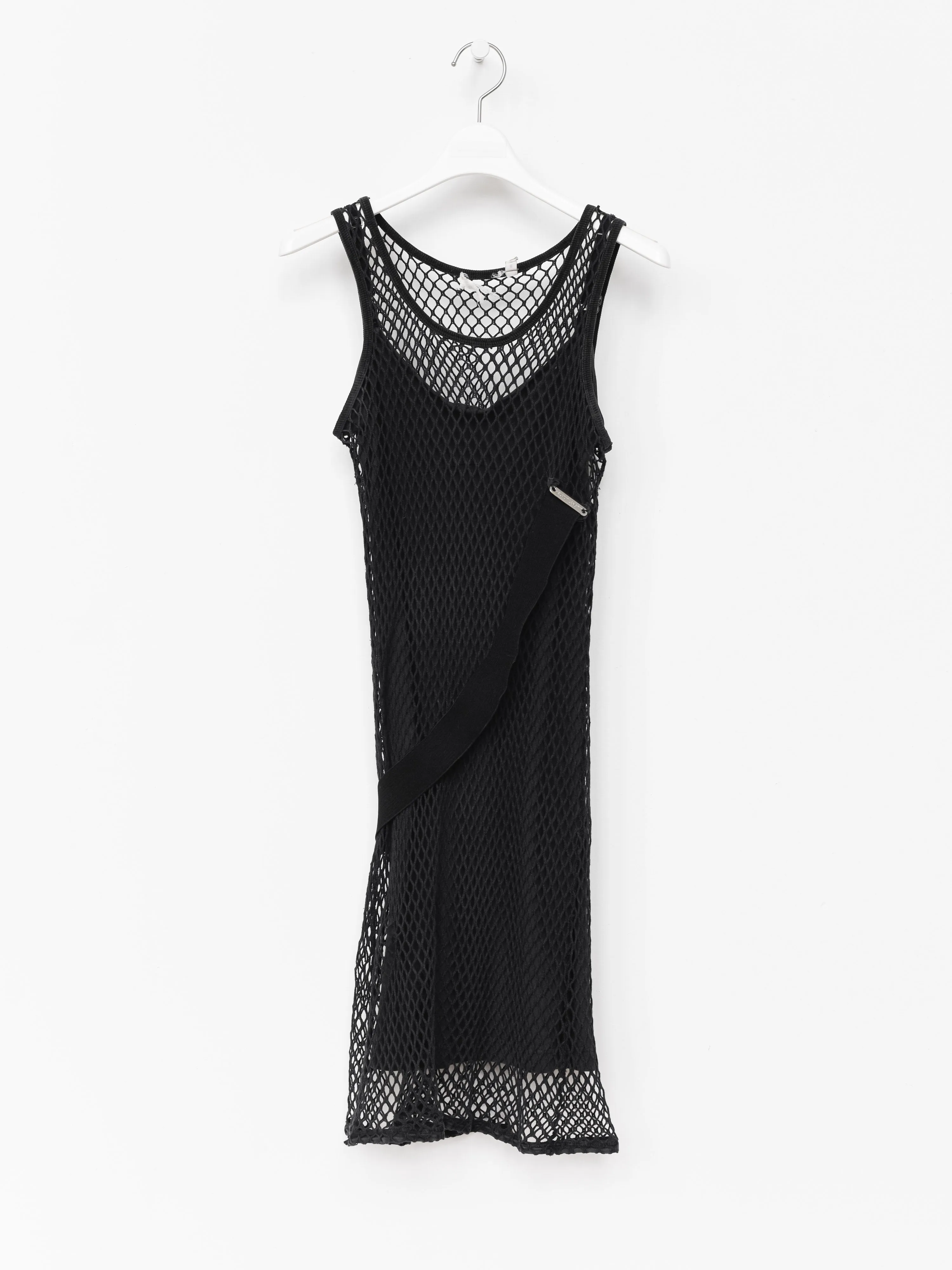 Helmut Lang SS98 Fishnet & Slip Dress