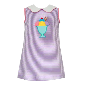 Ice Cream Sundae Appliqued Dress