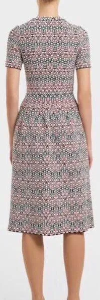 Intarsia Knit Midi Dress