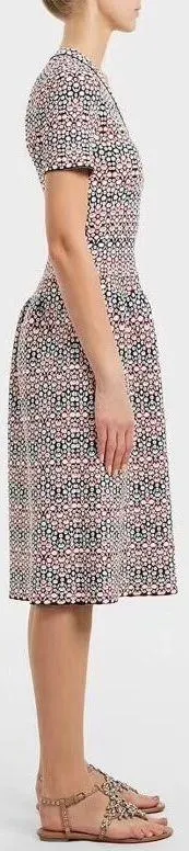 Intarsia Knit Midi Dress