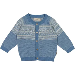 Jacquard Cardigan Jeppe - bluefin melange