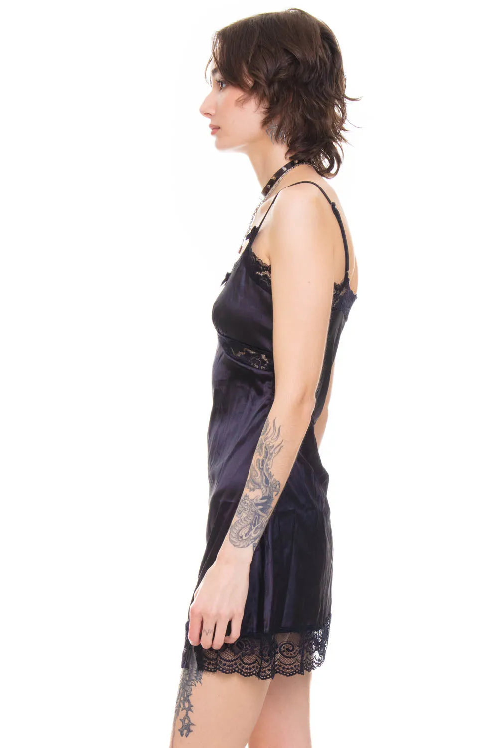 Josie Black Mini Slip Dress