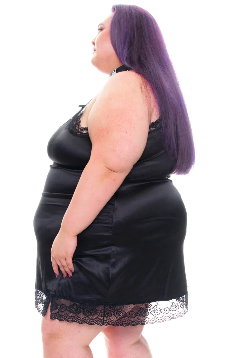 Josie Black Mini Slip Dress
