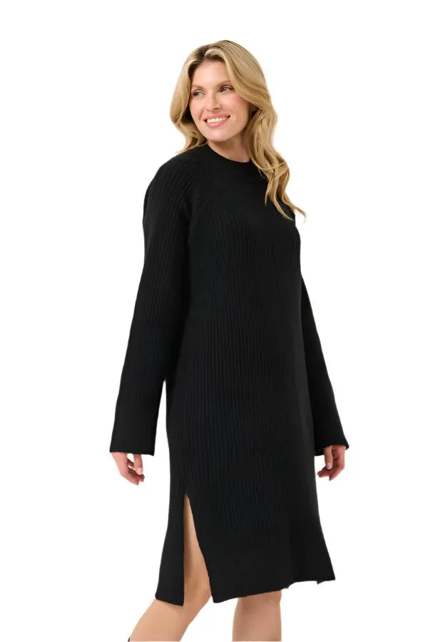 Kaffe Womens Rinya Knit Dress Black Deep