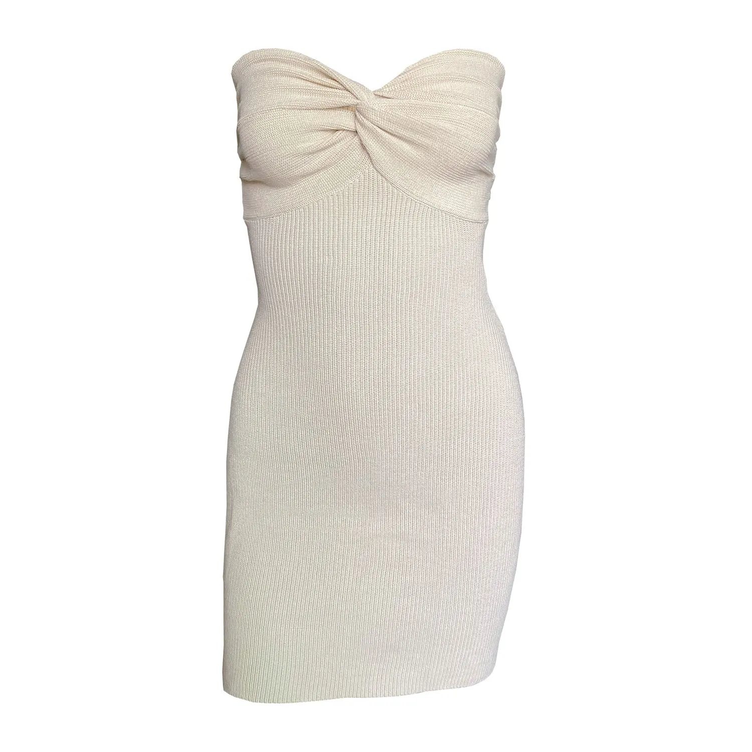 Knit Twisted Stylish Tube Mini Dress