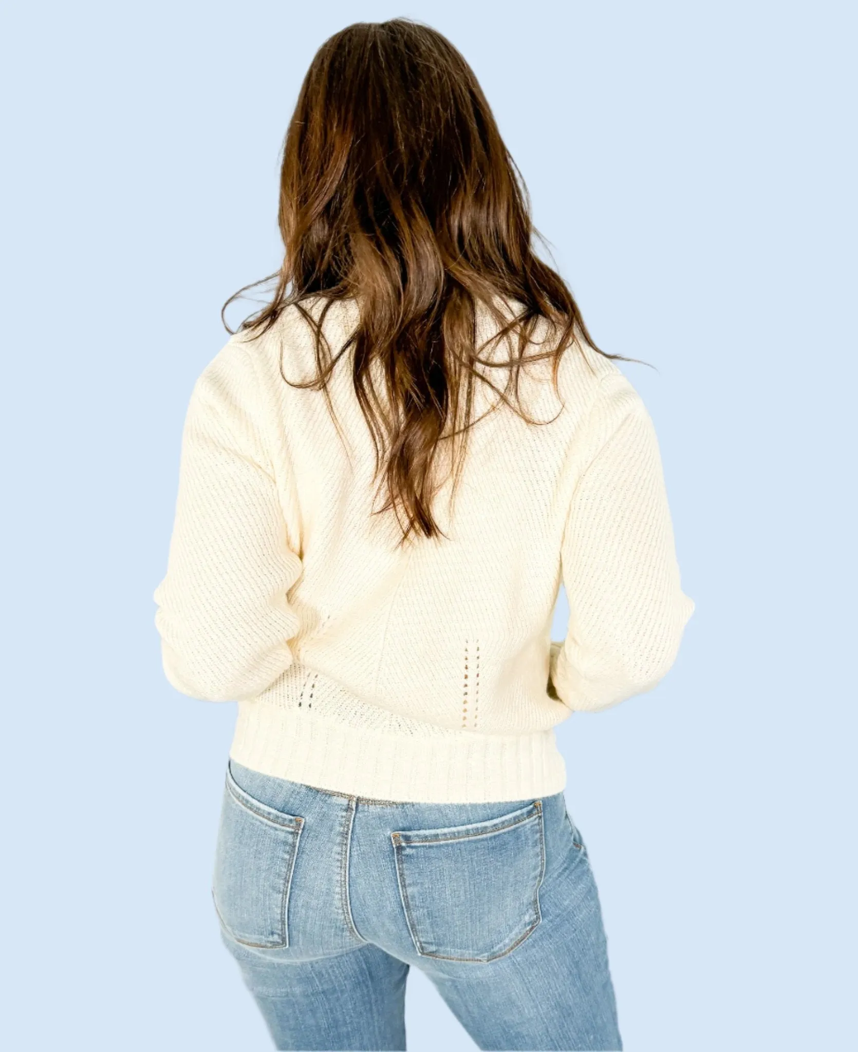 Lauren Chalk Zip Cardigan Sweater