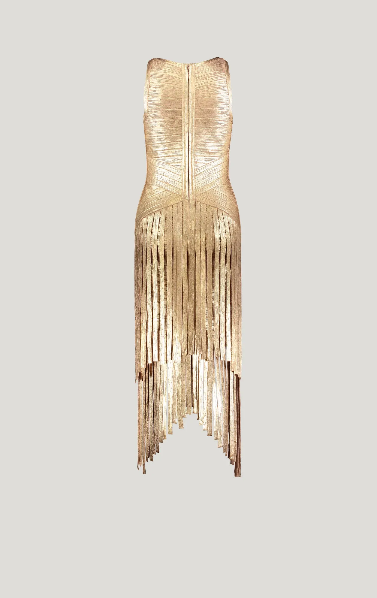 Layered Foil Fringe Dress