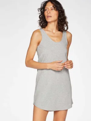 Leah GOTS Organic Cotton Essential Slip Dress -Grey Marle