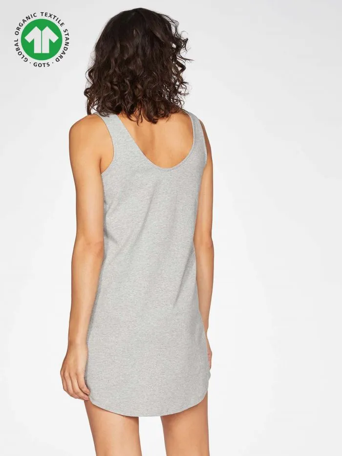 Leah GOTS Organic Cotton Essential Slip Dress -Grey Marle