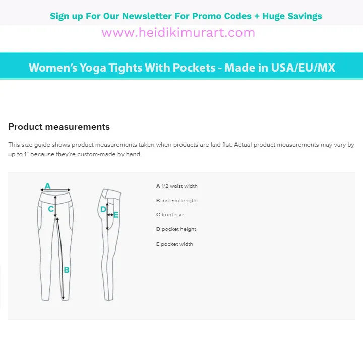 Light Green Snake Tights, Women's 7/8 Leggings With 2 Side Pockets - Made in USA/EU/MX