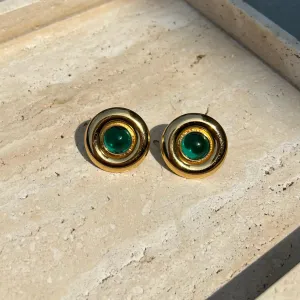 Loewe Vintage Glass Stone Earrings