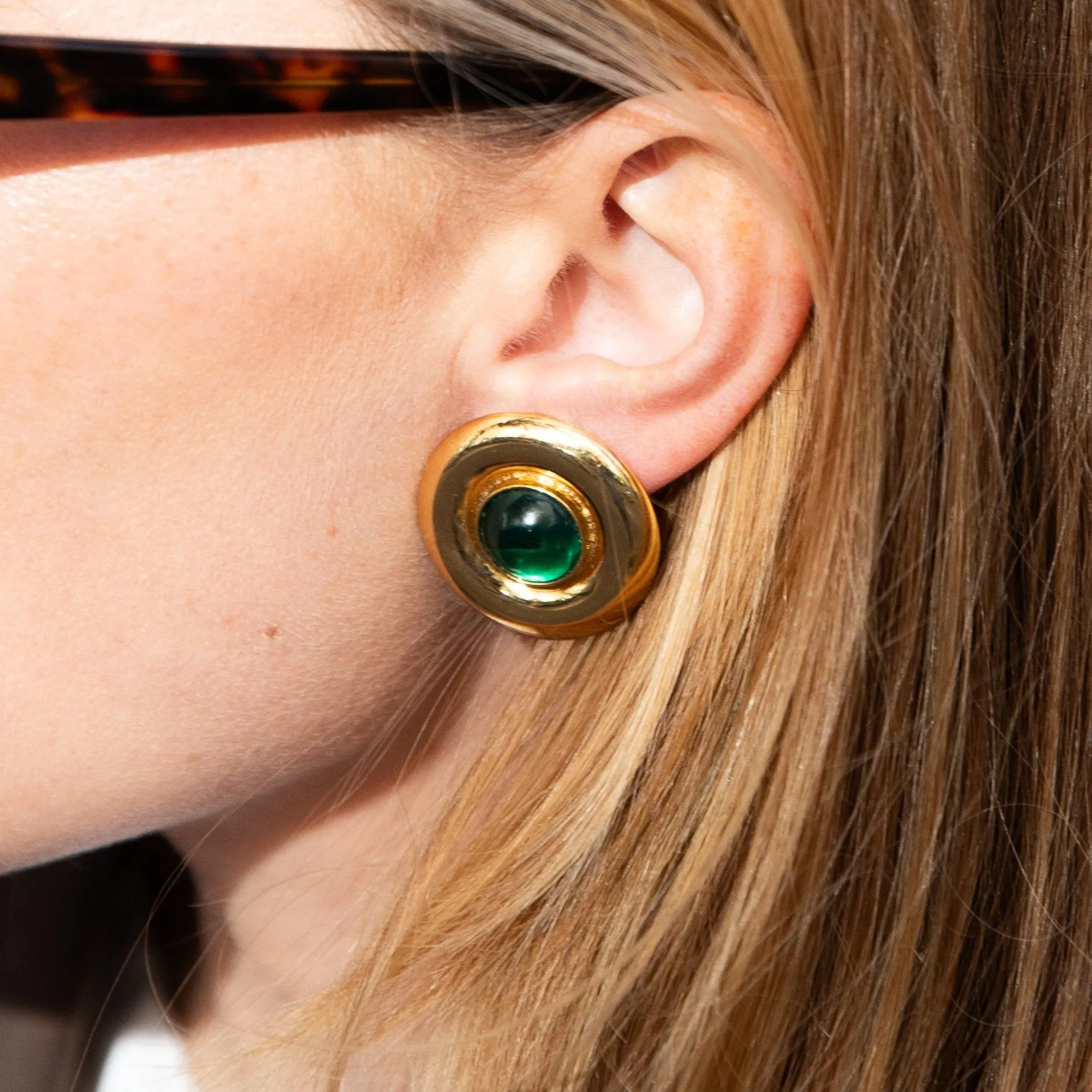Loewe Vintage Glass Stone Earrings