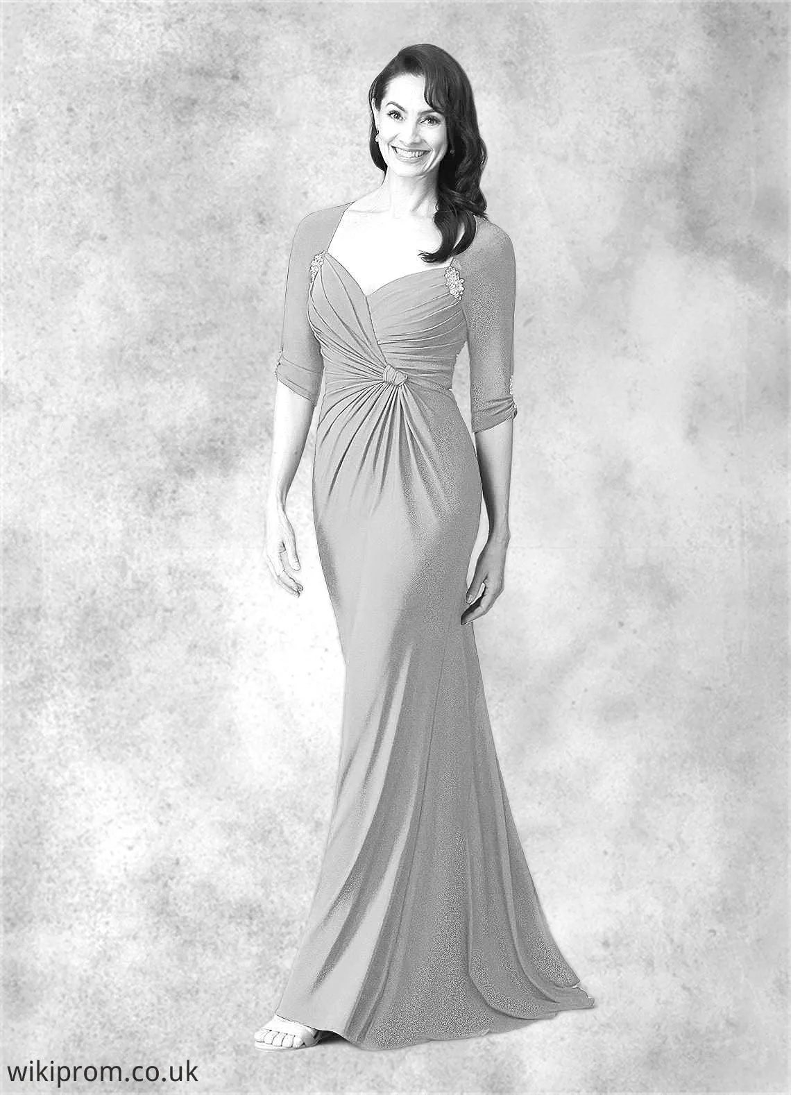 Lois Mermaid Sweetheart Neckline Luxe Knit Sweep Train Dress SWKP0019934