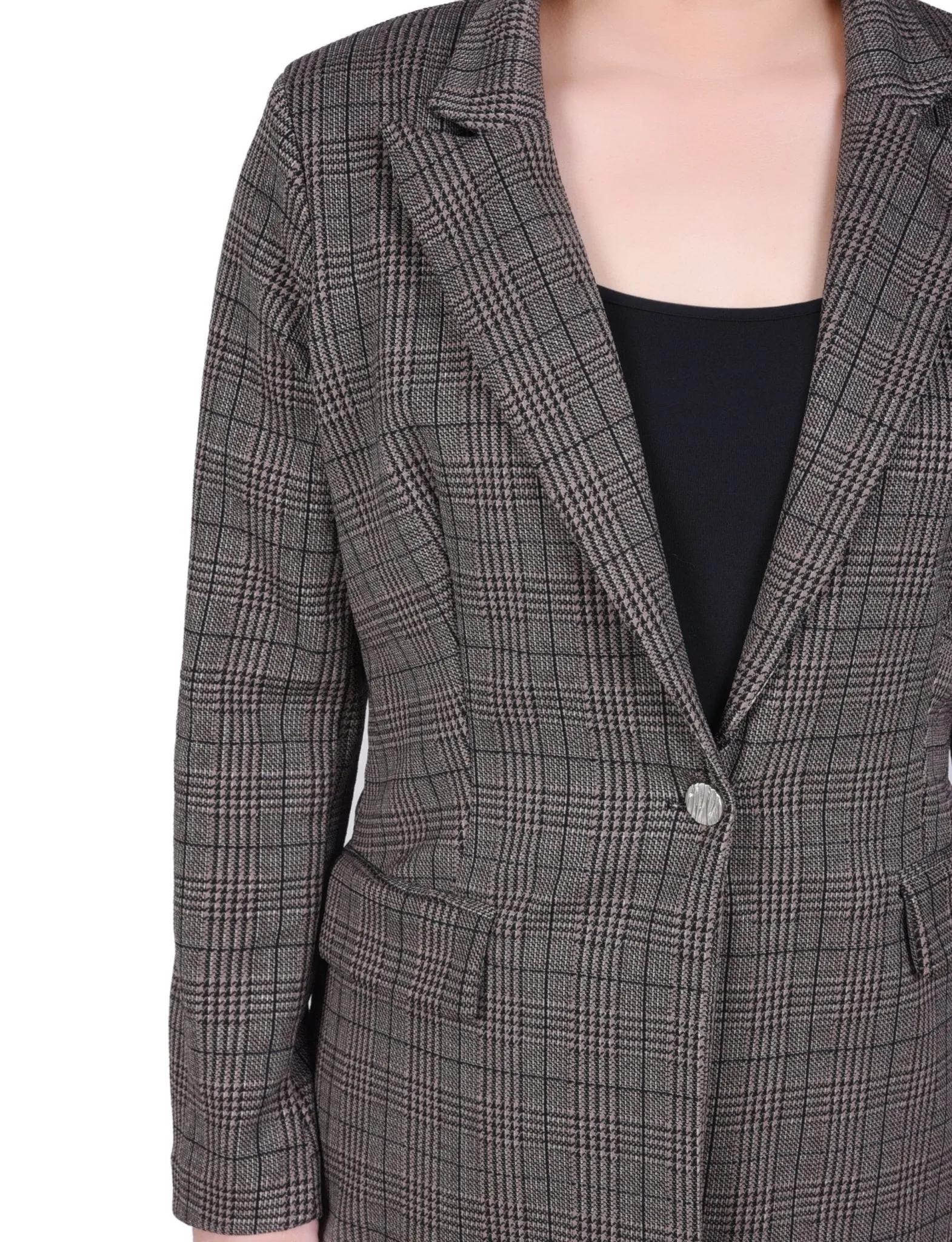 Long Sleeve Ponte Jacket - Petite