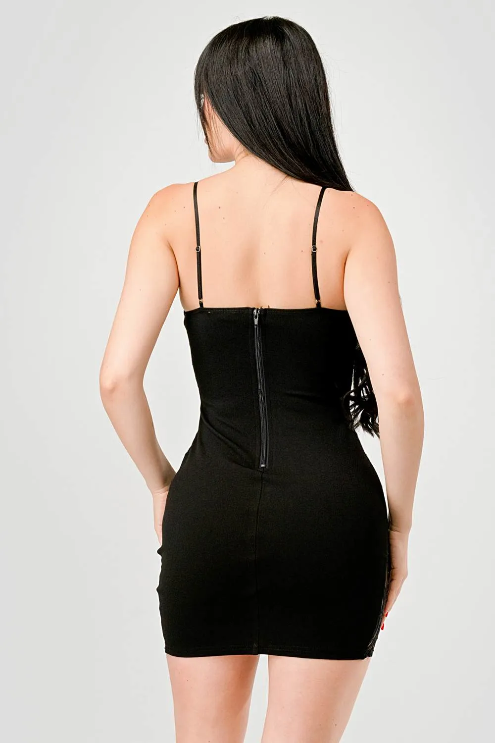 LUXE EMBELLISHED LACE SWEETHEART SEE-THRU DRESS