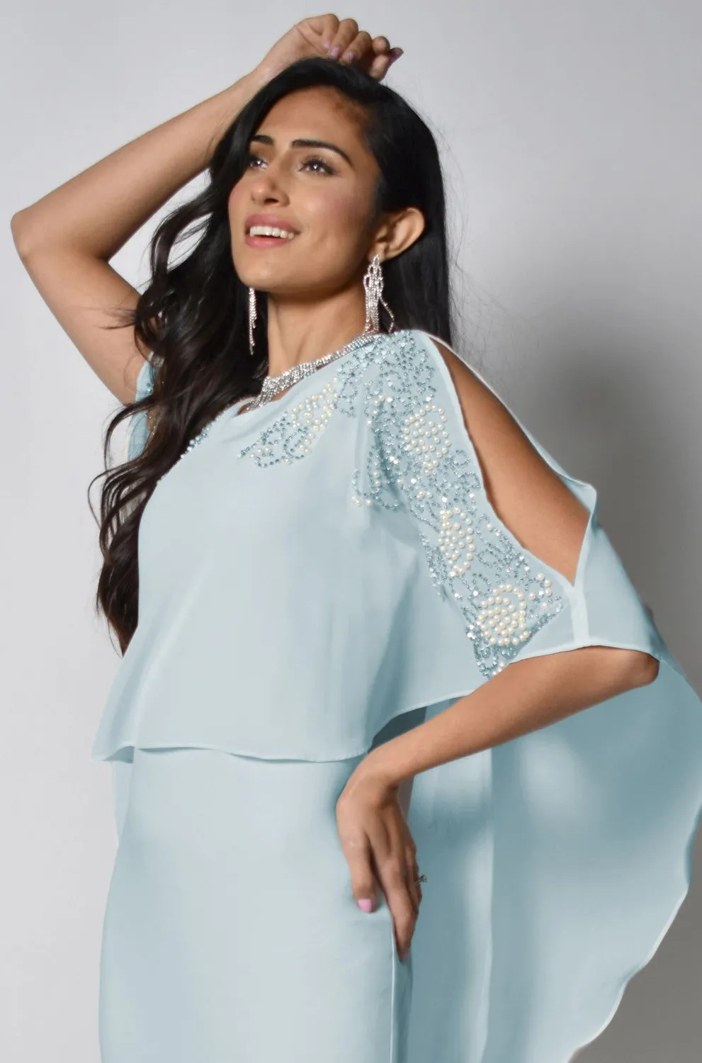 Lyman Dress 228011-AQU Aquamist