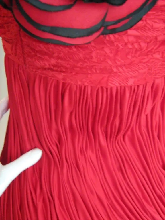 MAGGIE REEVES Red Flamenco Ruched Dress