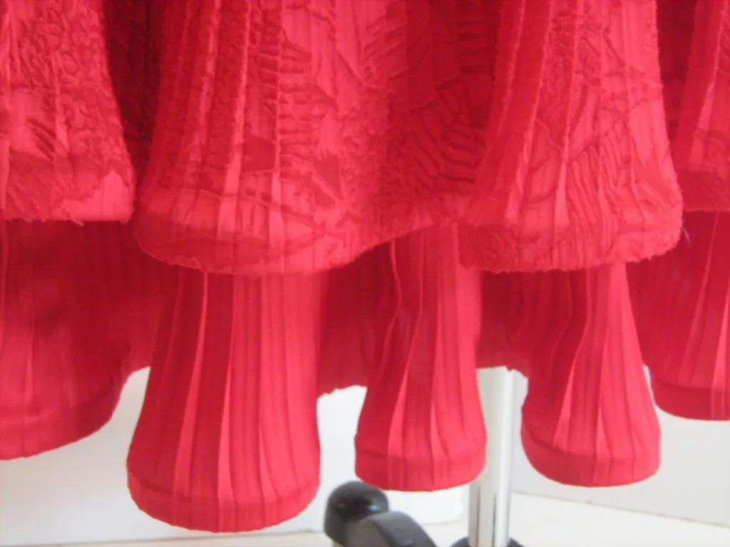 MAGGIE REEVES Red Flamenco Ruched Dress