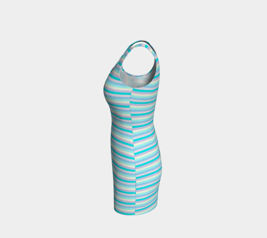 Matrix and STripes Bodycon Dress
