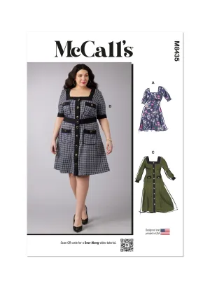 McCall's Pattern M8435 Plus Size Dress