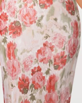 Mesh Midi Sheath Dress | Pink