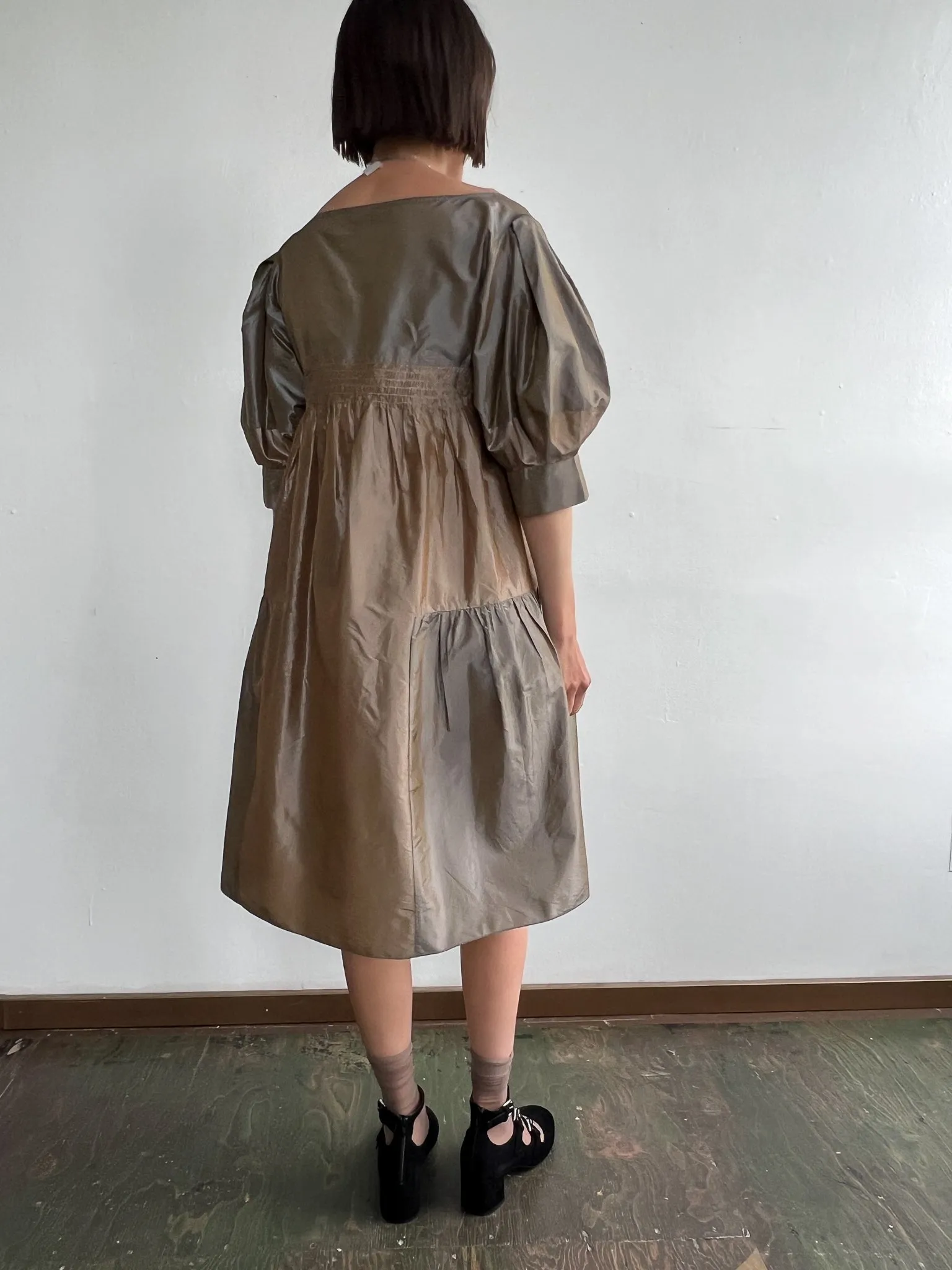 Miu Miu Iridescent Silk Tulle Dress (L)