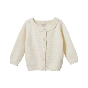 Nature Baby - Piper Cardigan - Natural Pointelle