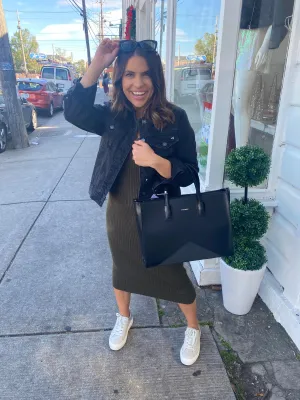 Olive Boulder Knit Dress